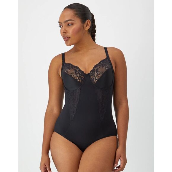 MAIDENFORM Women’s Black FLEXEES Pretty Body Briefer Ultra-Firm Control Shapewea - Picture 1 of 6